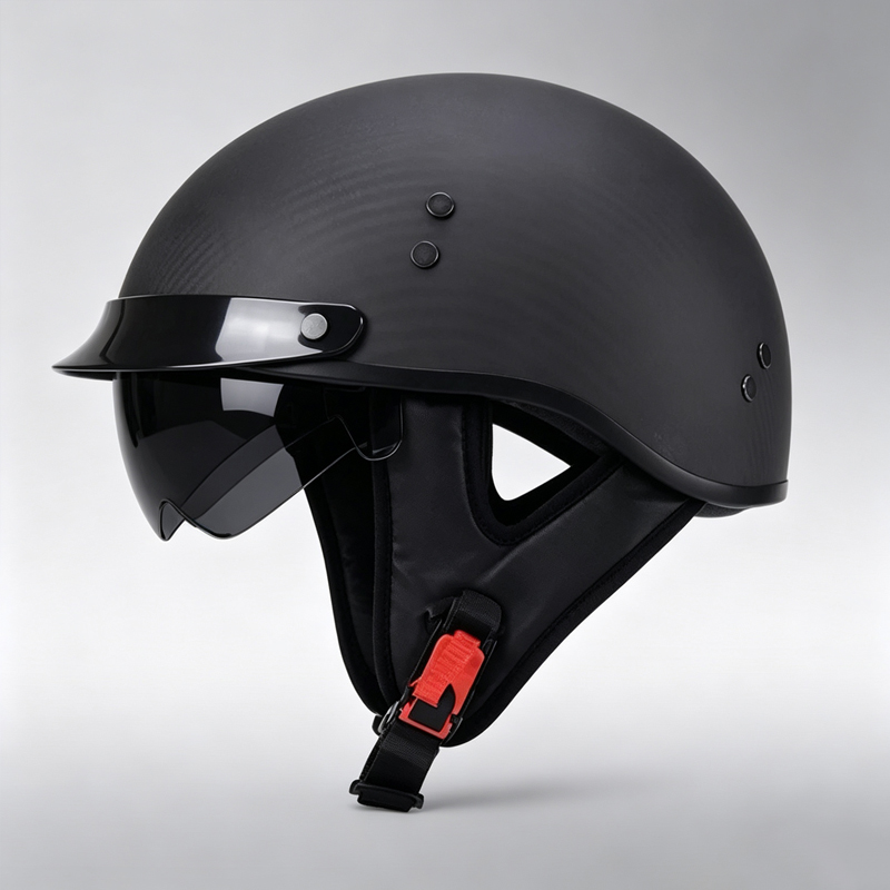 Carbon Fiber Motorcycle Half H - Carbon Fiber Lightweight Motorcycle Helmet ulasan dan harga