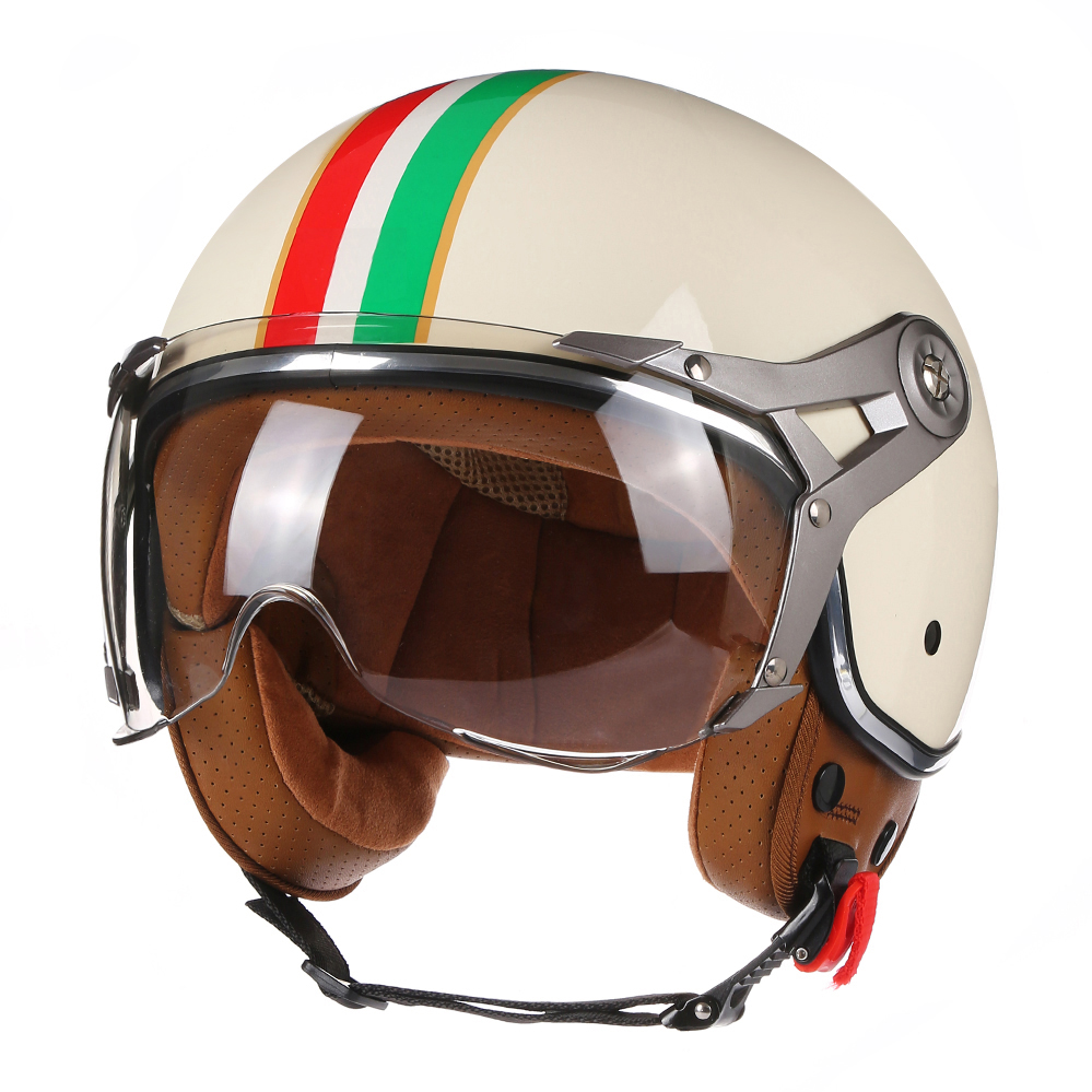 DOT Open Face 3/4 Motorcycle R - Vintage Open Face Retro Helmet ulasan dan harga