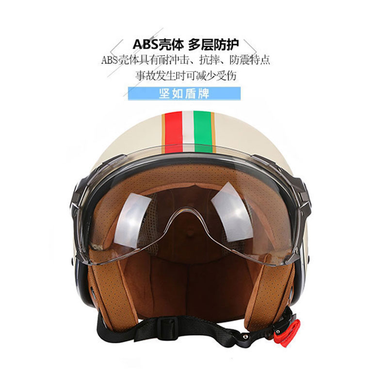 DOT Open Face 3/4 Motorcycle R - Vintage Open Face Retro Helmet ulasan dan harga