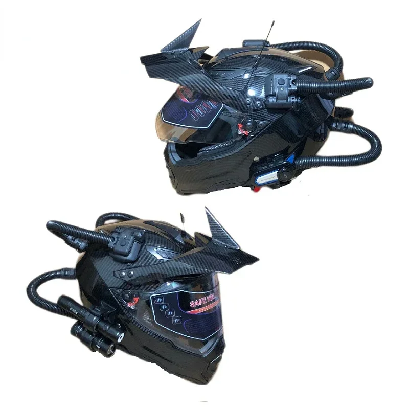 Retro Helmet Motorcycle Off-ro - Full Face Motorcycle Helmet With Bluetooth ulasan dan harga