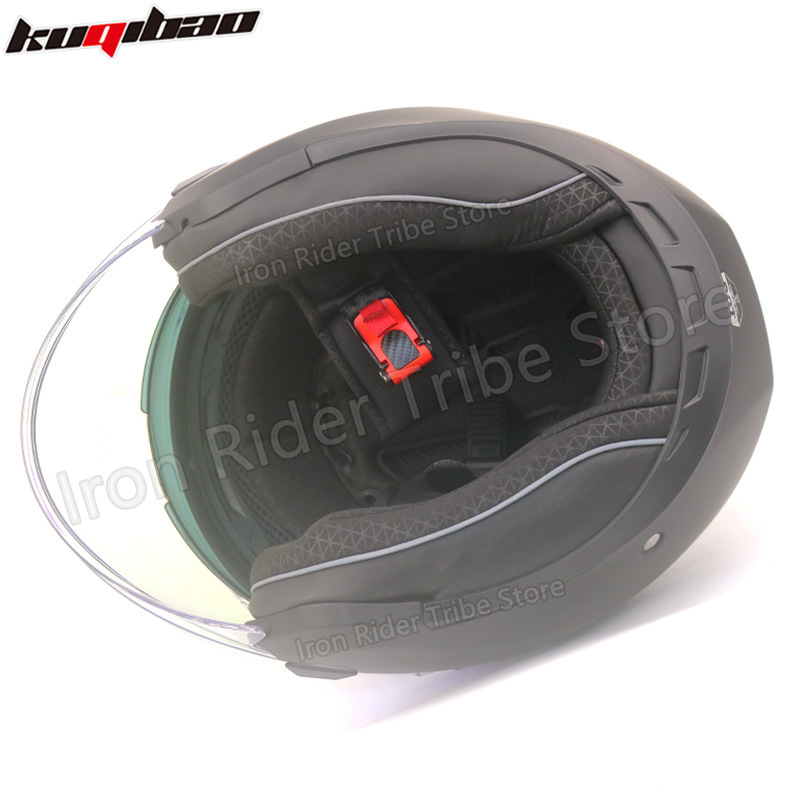 Kuqibao Dual Lens Modular Flip - Modular Flip Up Motorcycle Helmet Dot Approved ulasan dan harga